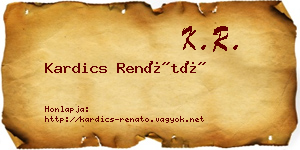 Kardics Renátó névjegykártya